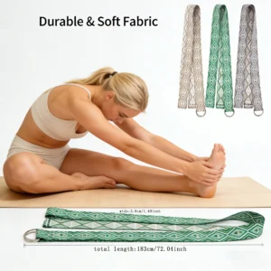 Yoga Stretching Belt Resistance Belt Assisted Shoulder and Lower Waist Stretching Belt Fitness Pilates Training Ribbon