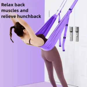 Aerial yoga stretching belt - Adjustable yoga strap for stretching, flexibility and inversion training | Portable bag for Pilates, ballet, gymnastics