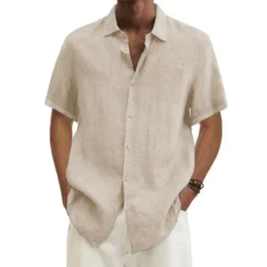 New Men's Short Sleeve V-neck T Shirt Solid Color Oversize Casual Shirt Loose Shirt Plus Size Yoga Button Shirts for Men